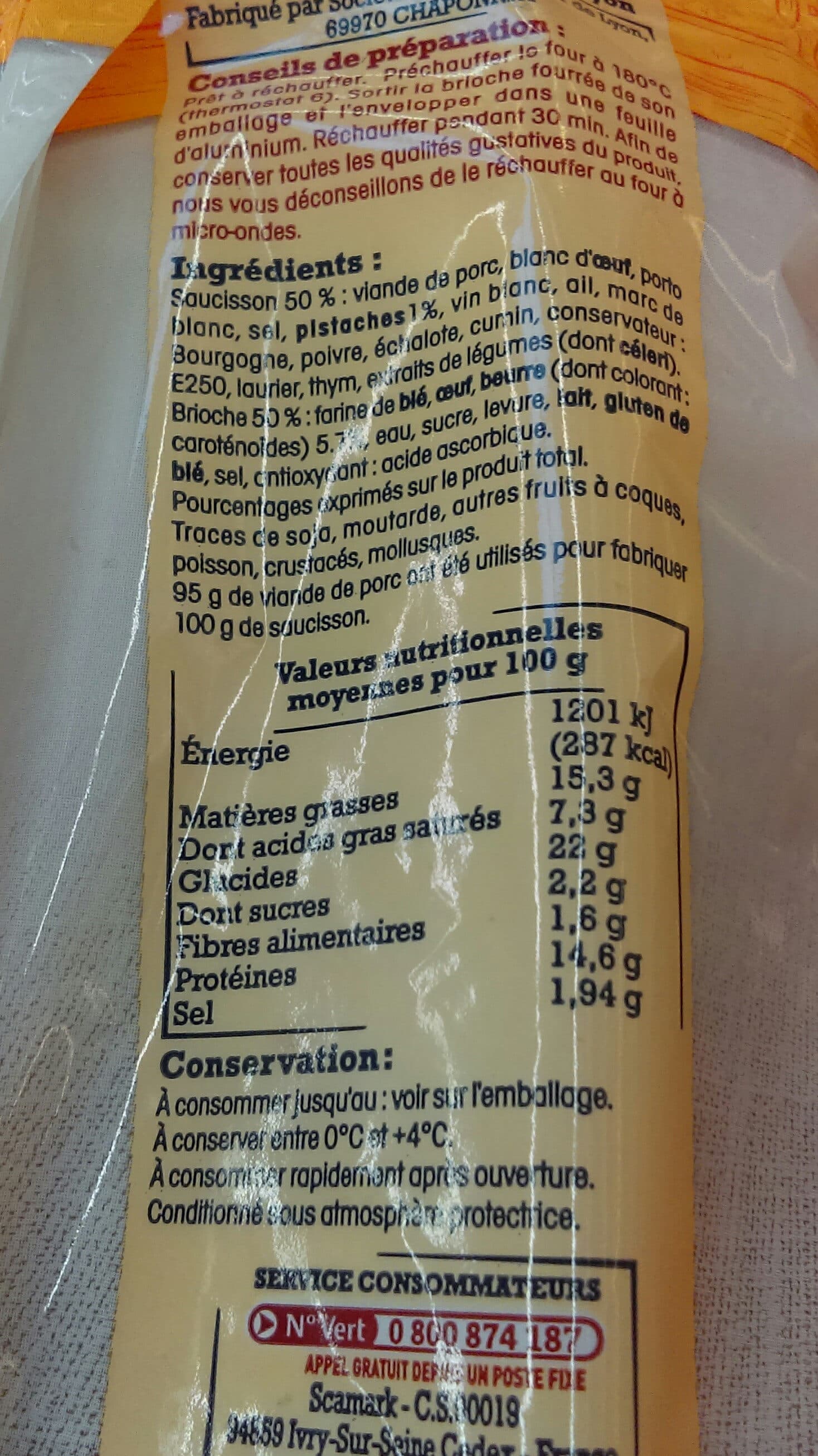 Leclerc Saucisson Brioc packshot
