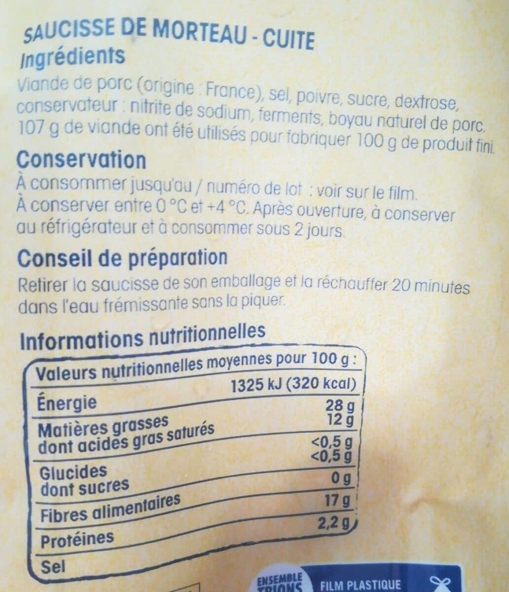 Nos Régions ont du Talent Saucisse de Morteau cuite packshot