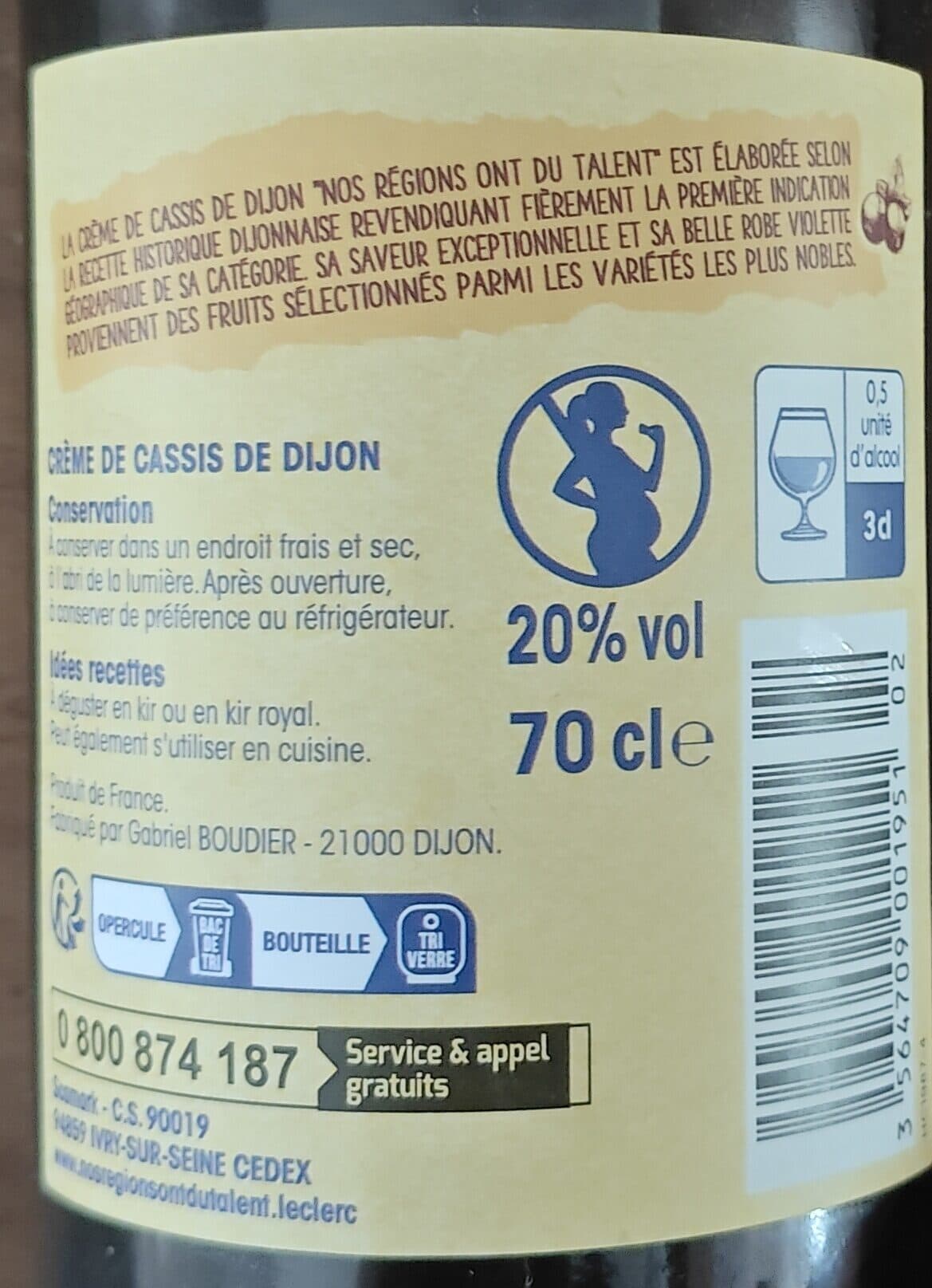 Leclerc Creme De Cassis packshot