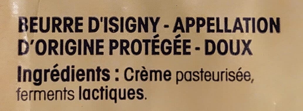 Nos Régions ont du Talent Beurre D'Isigny doux fabriqué en baratte packshot
