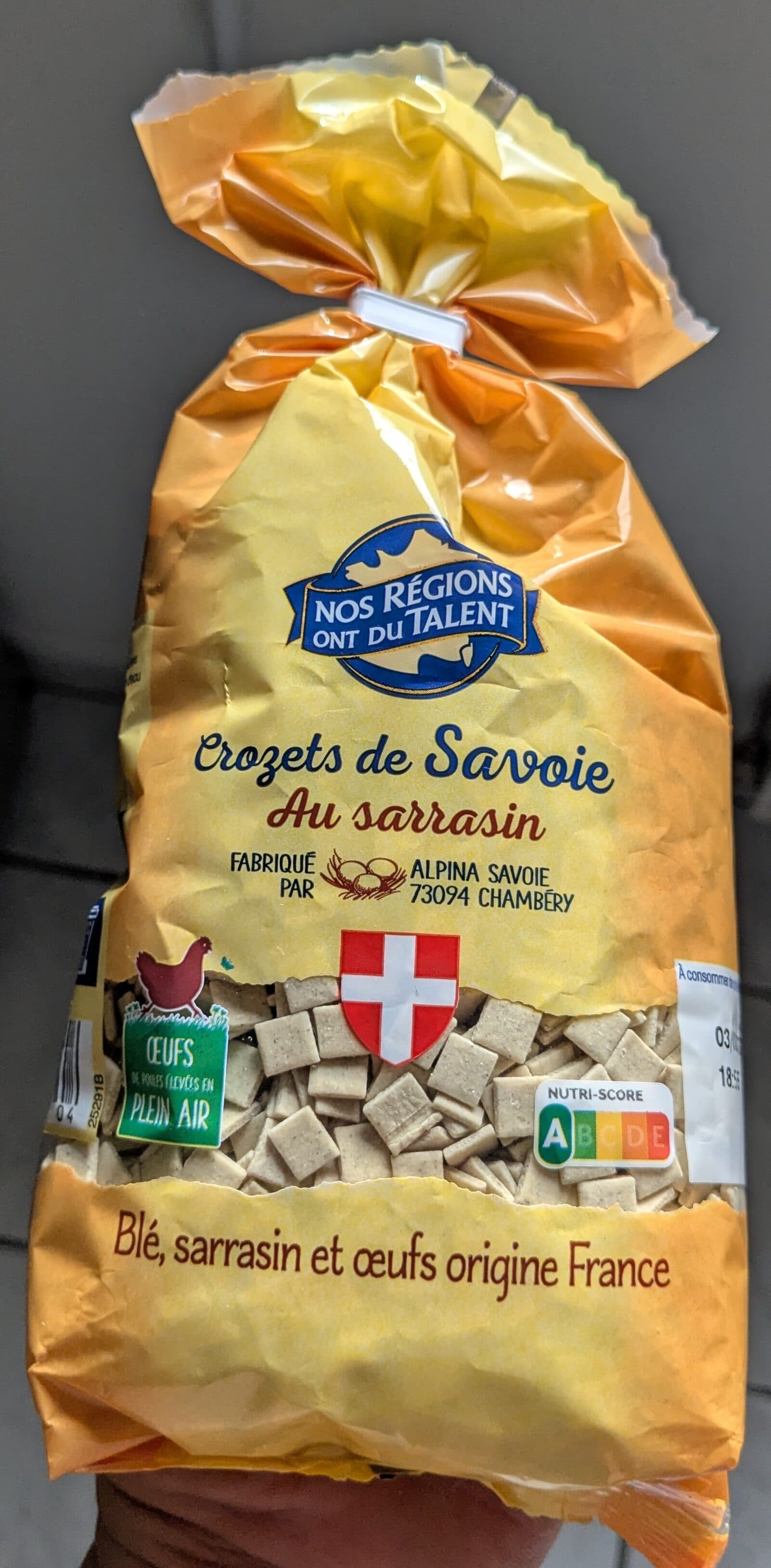 Nos Régions ont du Talent Pates crozets au Sarrasin packshot