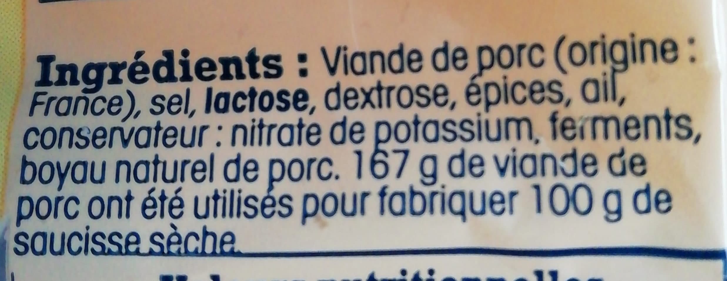 Leclerc Saucisse Seche packshot