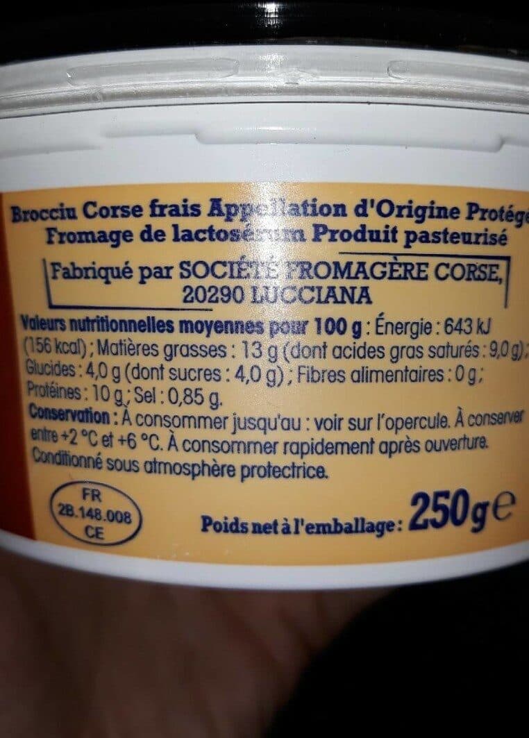 Nos régions ont du talent Brocciu corse AOP 40%mg packshot