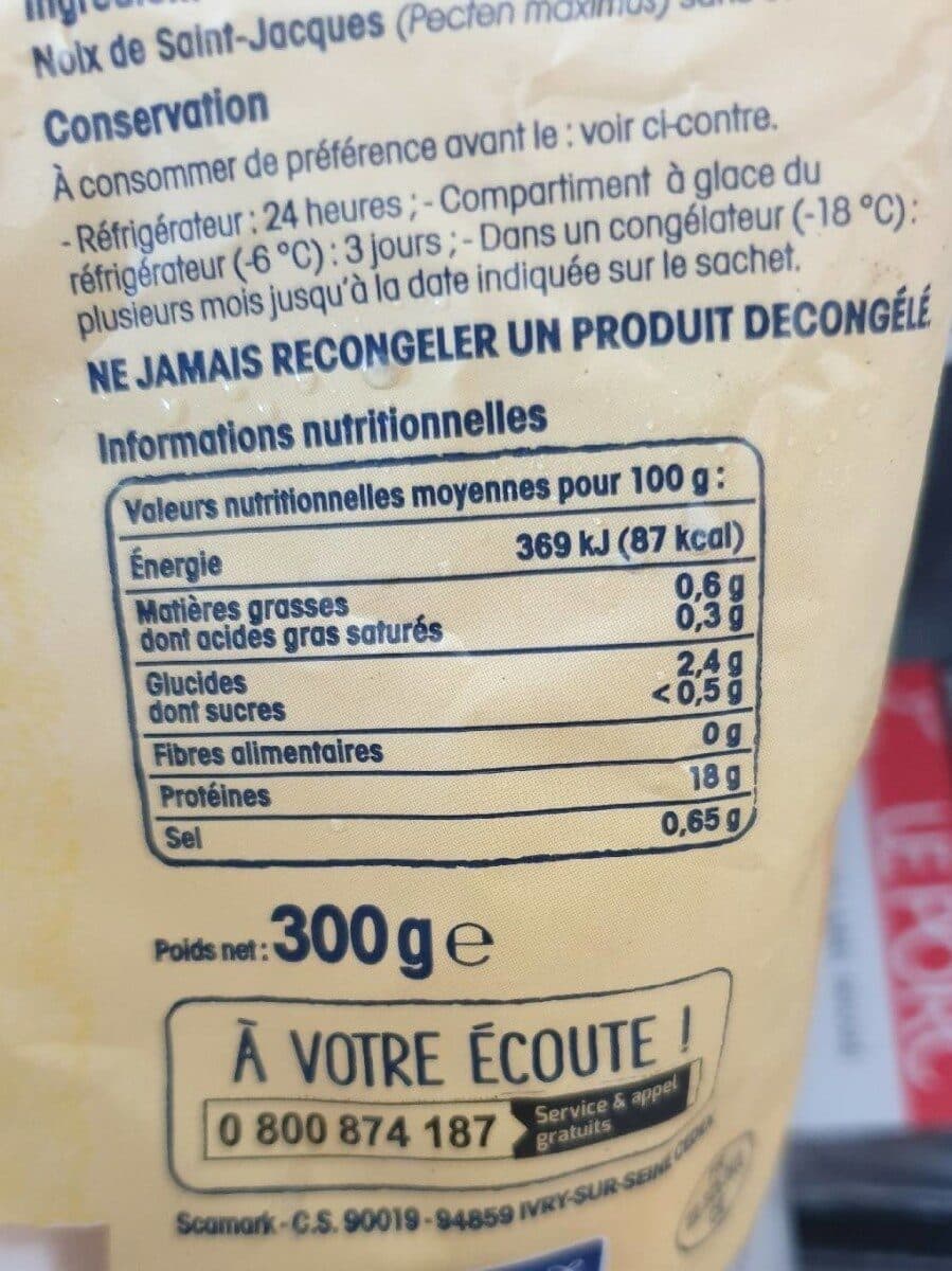Leclerc Noix st jacques sans corail packshot