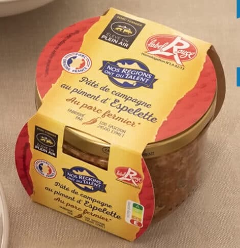 Nos régions ont du Talent Pâté de campagne au piment d'Espelette packshot