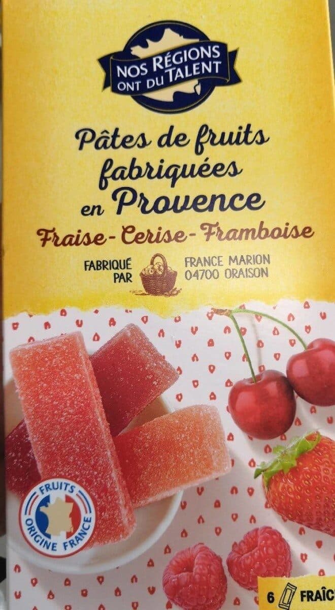 Leclerc Pâtes de fruits Fraise-Cerise-Framboise packshot