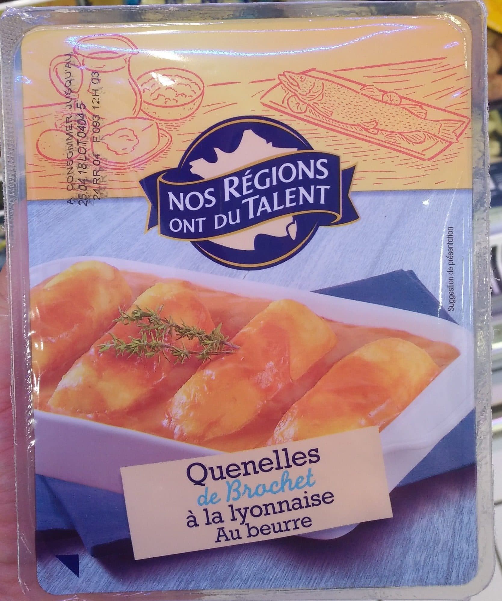 Nos Régions Ont du Talent Quenelles à la Lyonnaise au Brochet au Beurre packshot