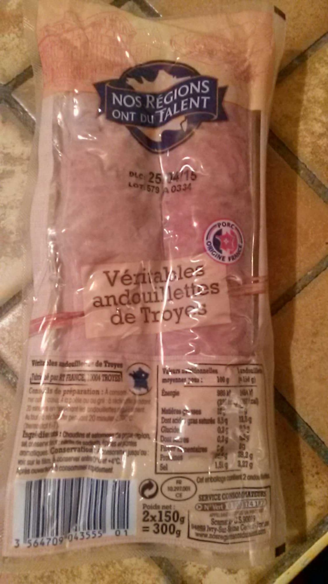 Nos Régions ont du talent Véritable andouillette de Troyes packshot