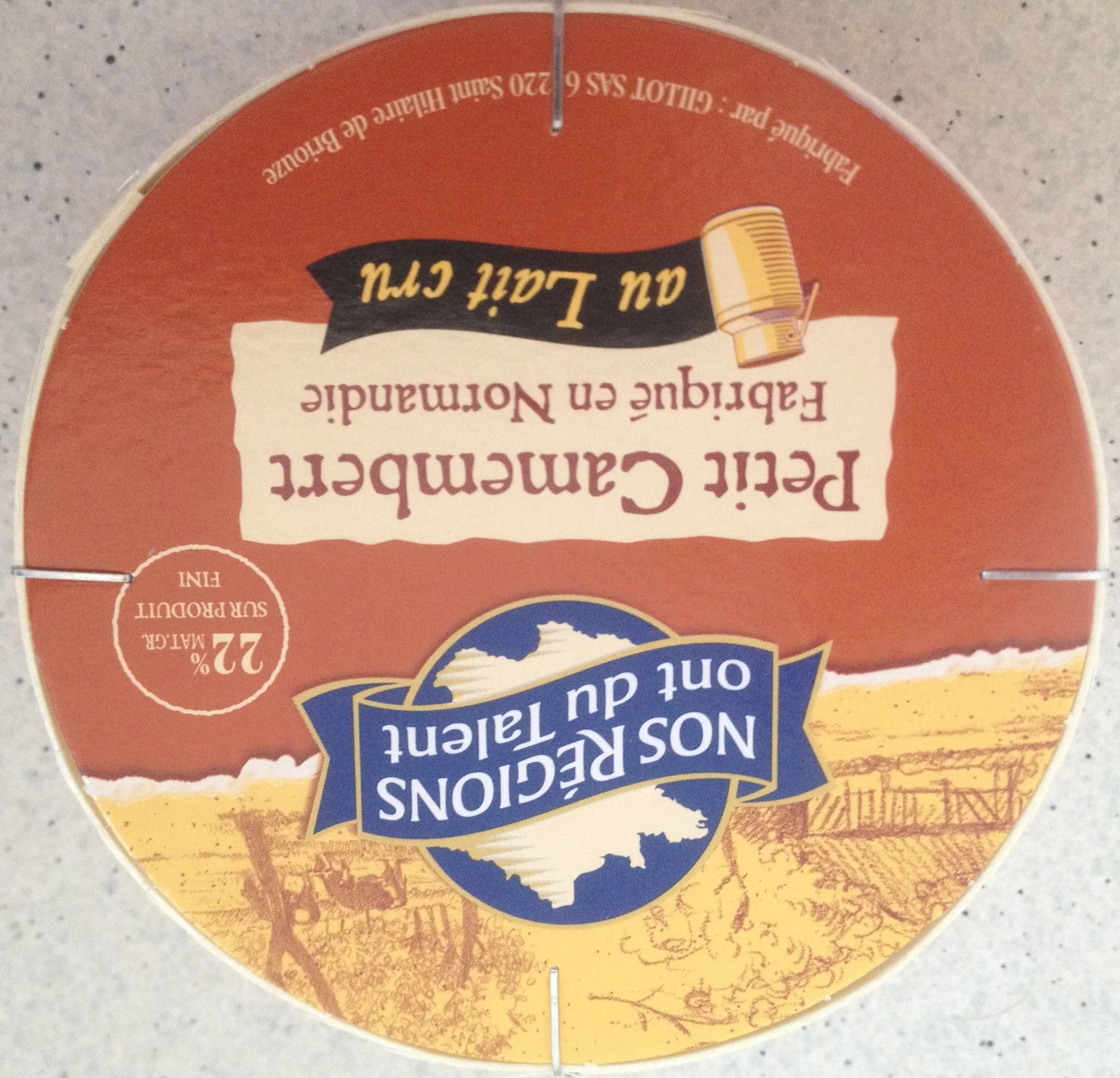 Nos Régions ont du Talent Petit Camembert au Lait Cru (22 % MG) packshot