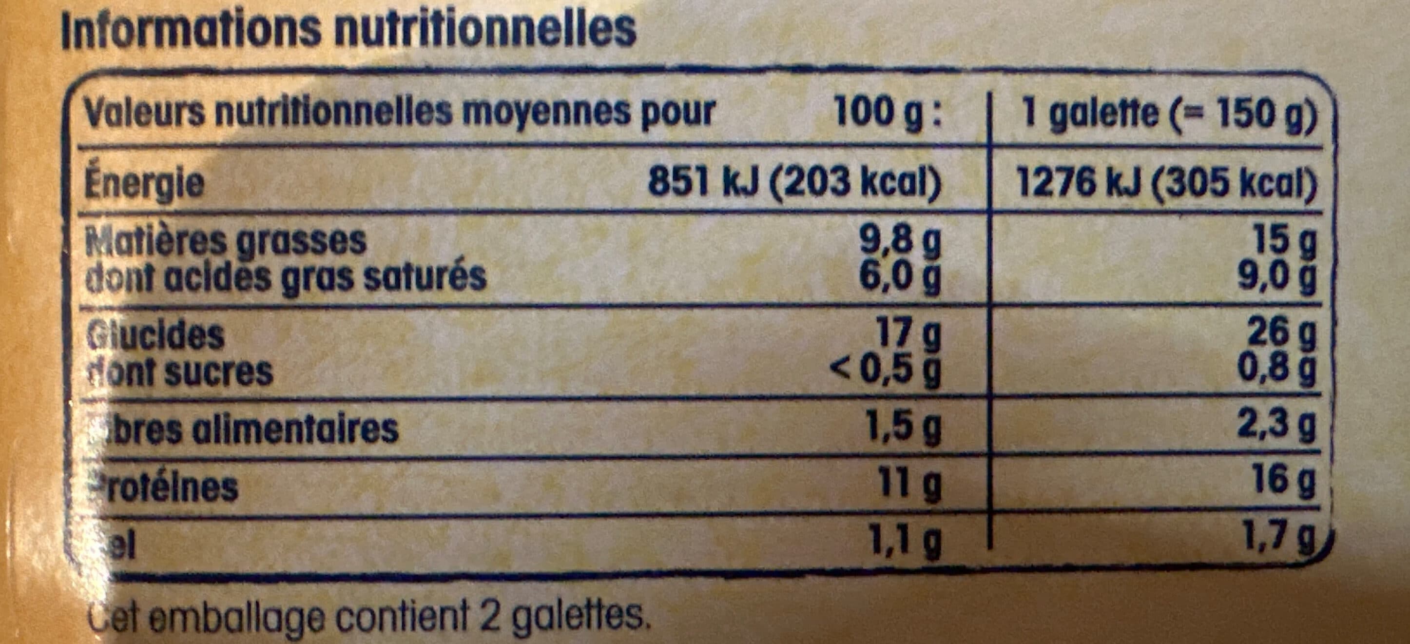 Nos Régions ont du Talent 2 Galettes de Bretagne Jambon et Emmental packshot
