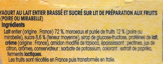 Mifroma France Yaourts au lait entier de haute-savoie sur lit de fruits packshot