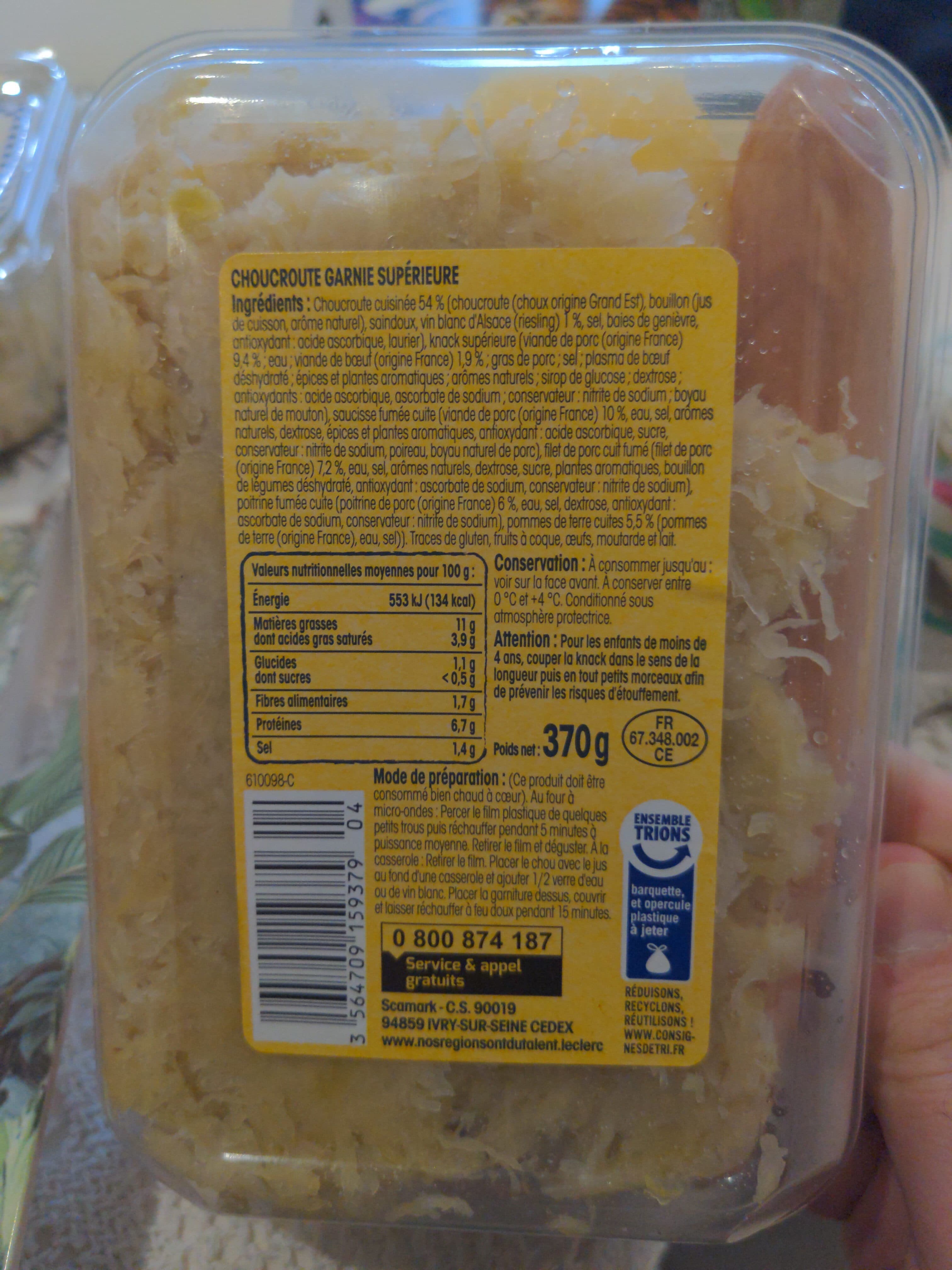 Nos Régions ont du Talent Choucroute royale alsacienne packshot