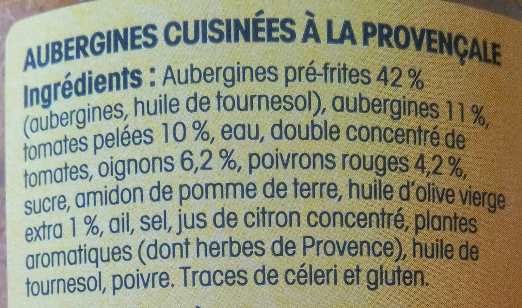 Les Mets de Provence Riste d'Aubergine à la Provencale packshot