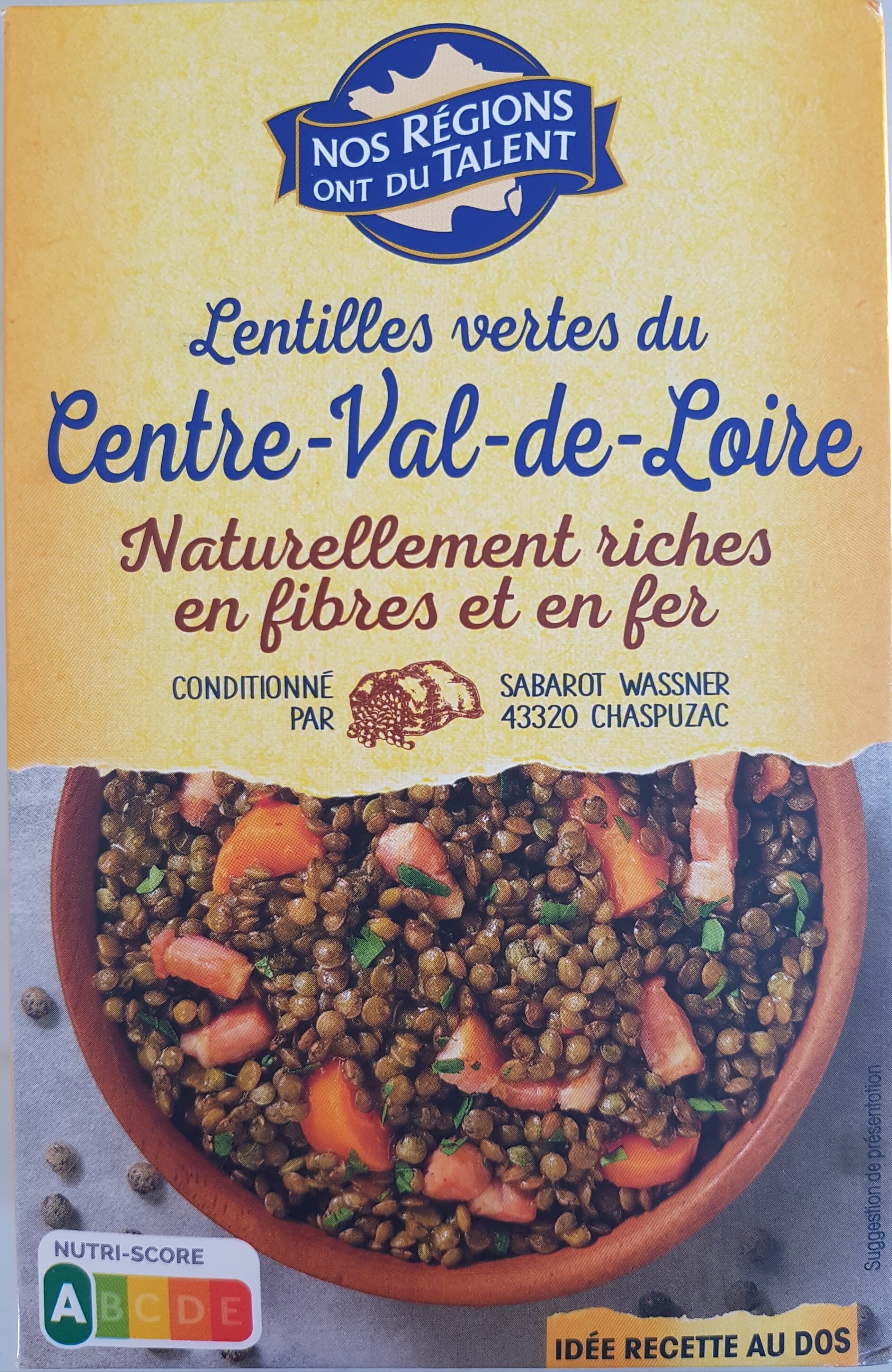 Nos régions ont du talent Lentille Verte du Centre packshot