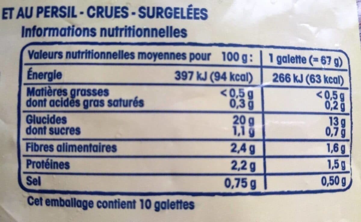 Nos Régions ont du Talent Galettes de Pommes de terre à l'alsacienne packshot
