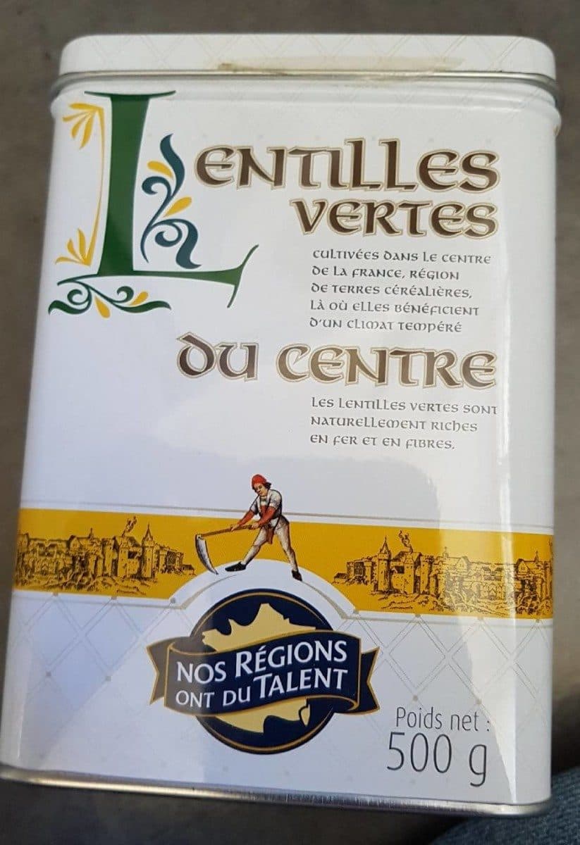 Nos régions ont du talent Lentilles vertes du Centre packshot