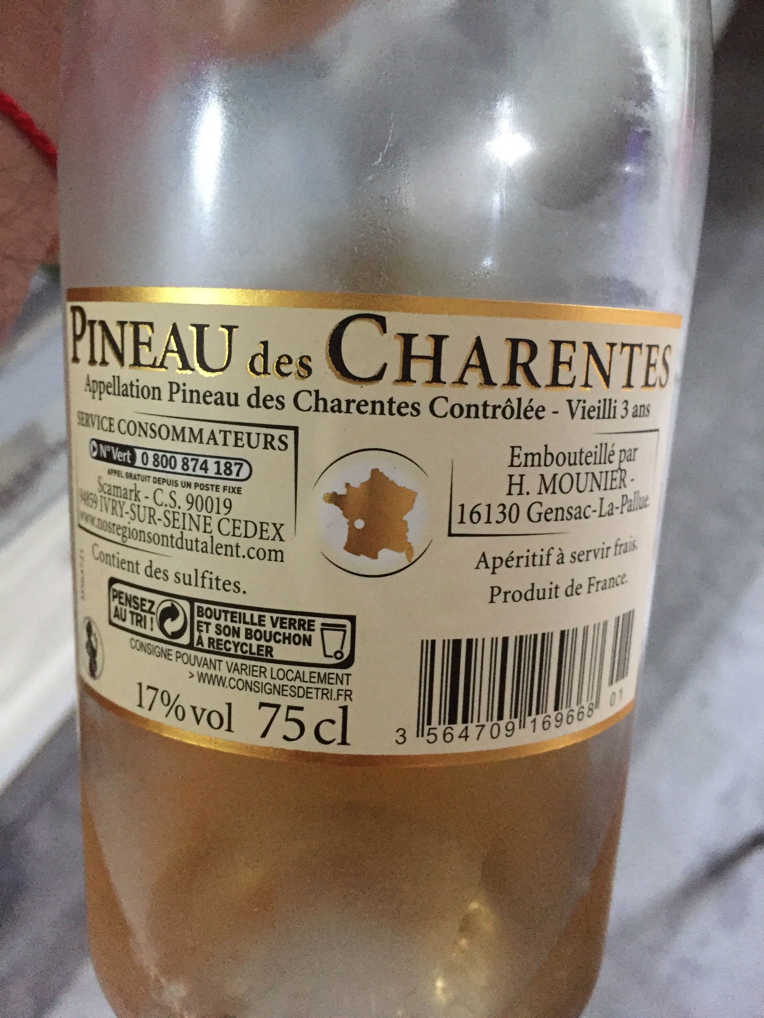 Leclerc Pineau blanc Charentes 17% vol Nos Régions Ont Du Talent packshot