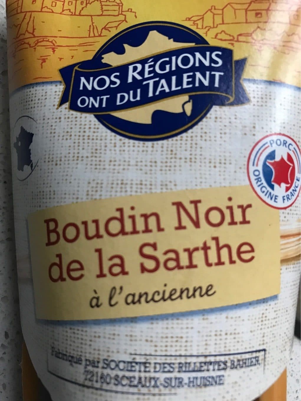 Leclerc Boudin noir de la Sarthe à l'ancienne packshot