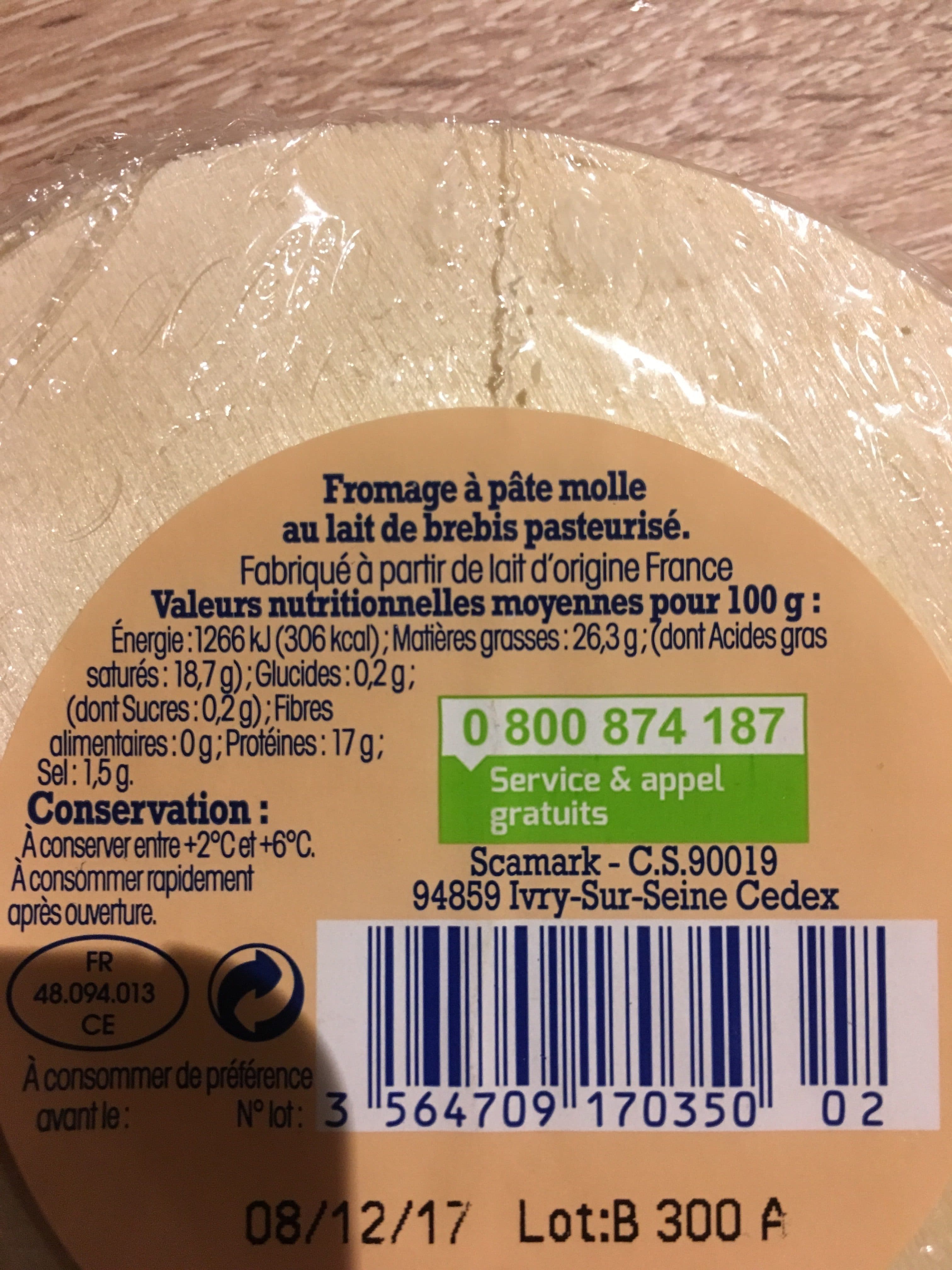 Nos Régions ont du Talent Fromage perail lait de brebis Nos Régions Ont Du Talent packshot