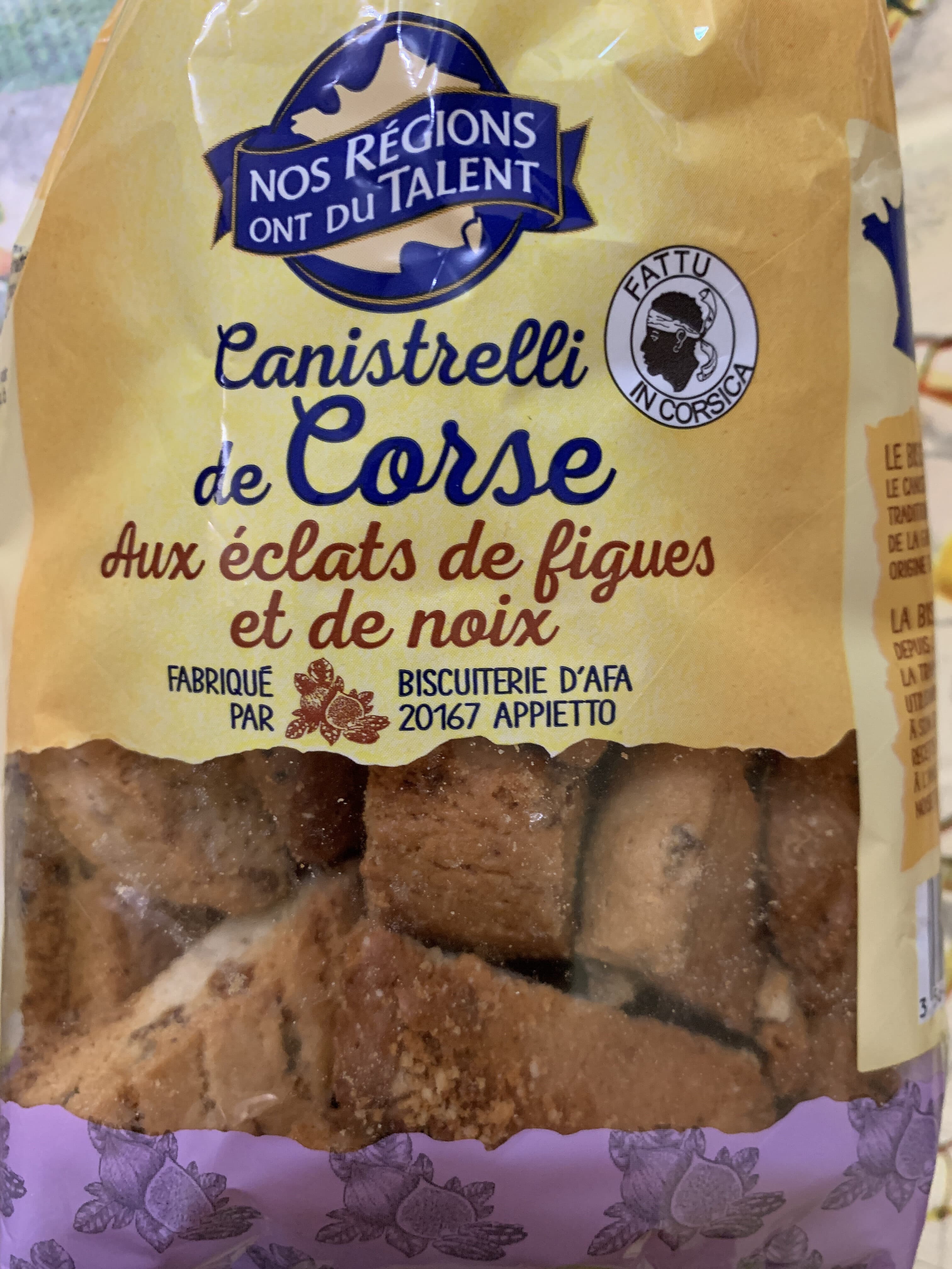 Biscuiterie d'Afa Biscuits Canistrelli figue noix packshot