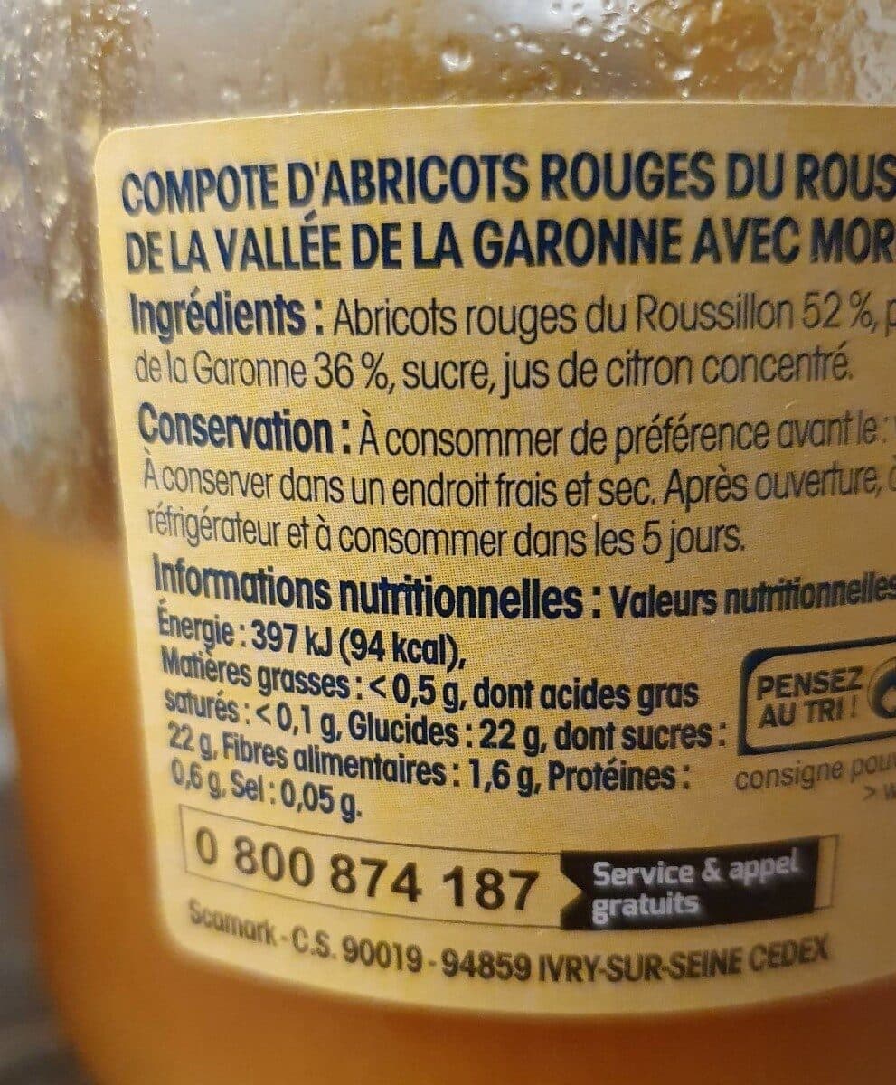 Leclerc Compote d’abricots rouges du Roussillon packshot