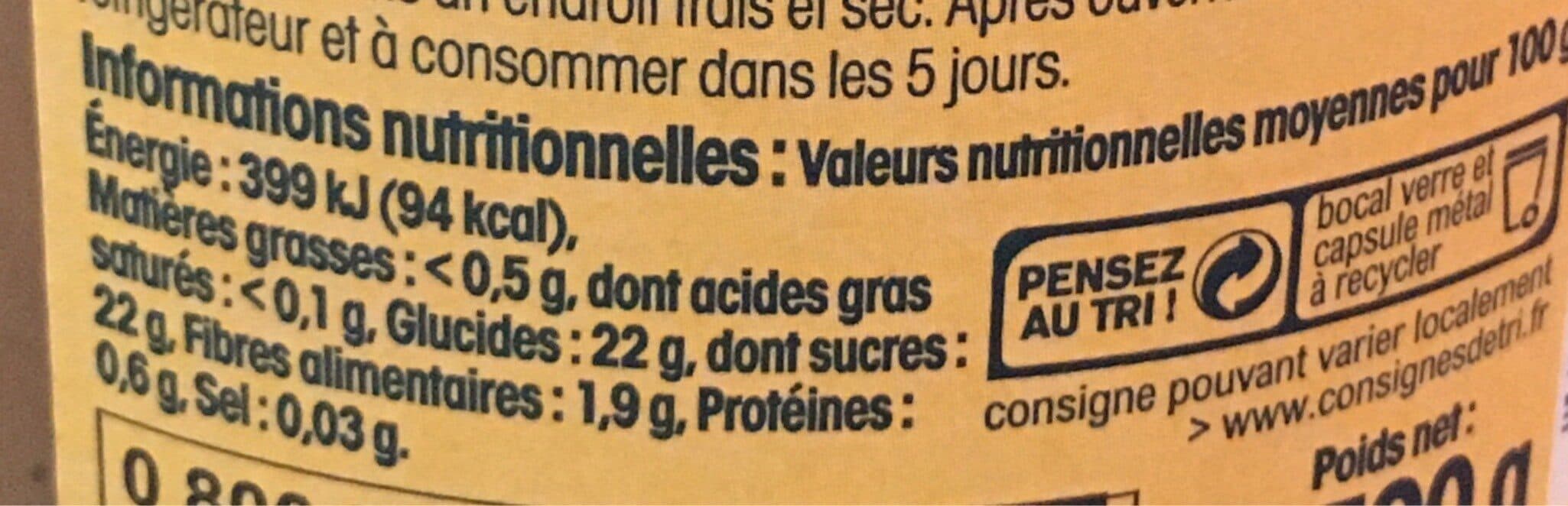 Leclerc Compote de rhubarbe du Nord-Pas-De-Calais packshot