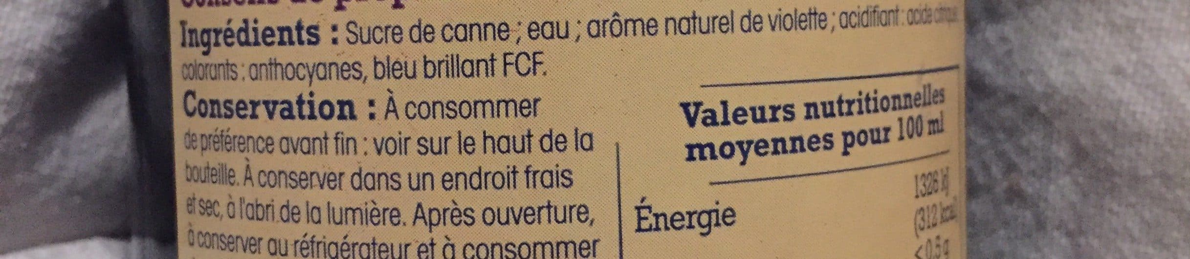 Nos Régions ont du Talent Sirop de Violette des Alpes Maritimes packshot
