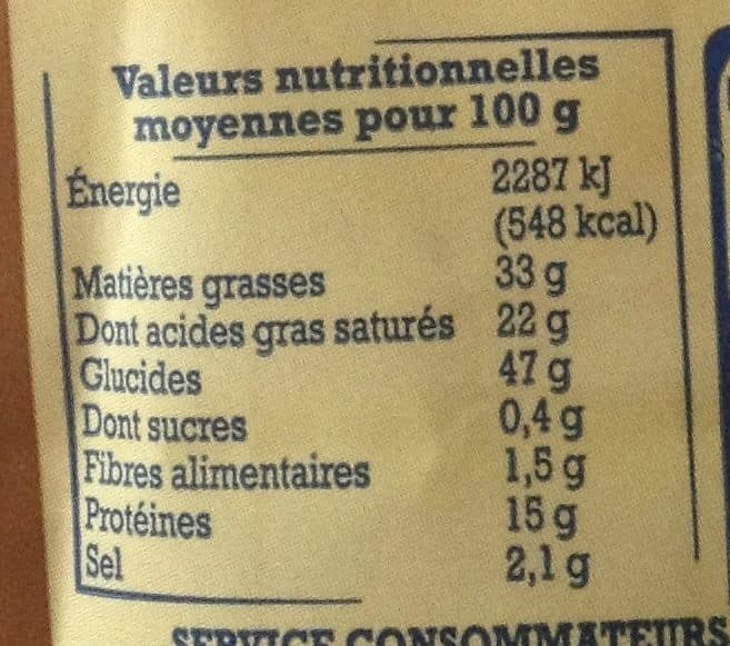 Leclerc Sablés salés au Cantal AOP packshot