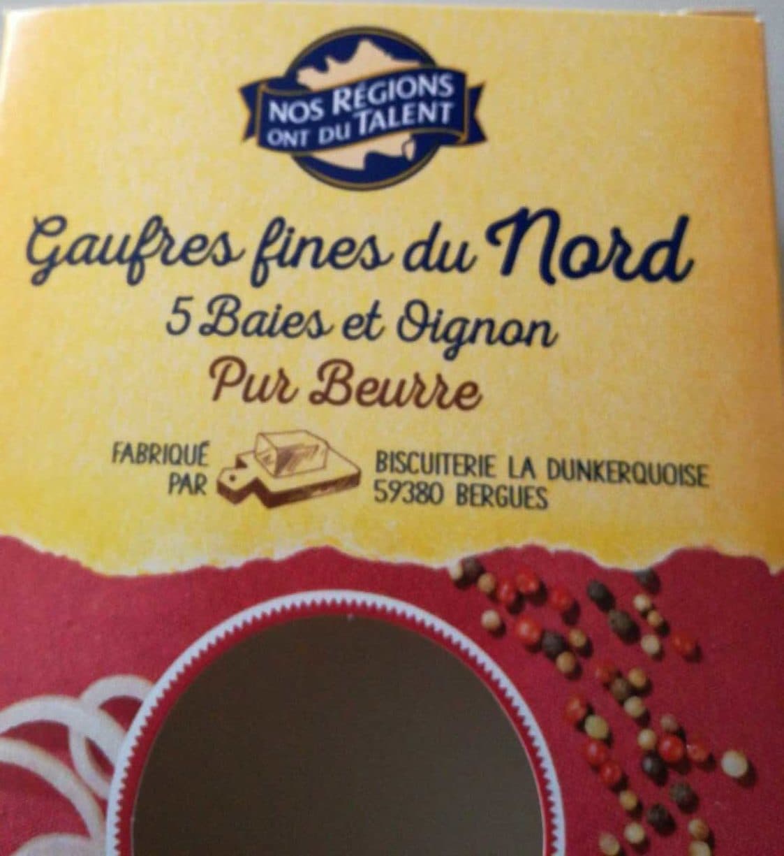 Leclerc Gaufres fines du Nord 5 baies et oignon packshot