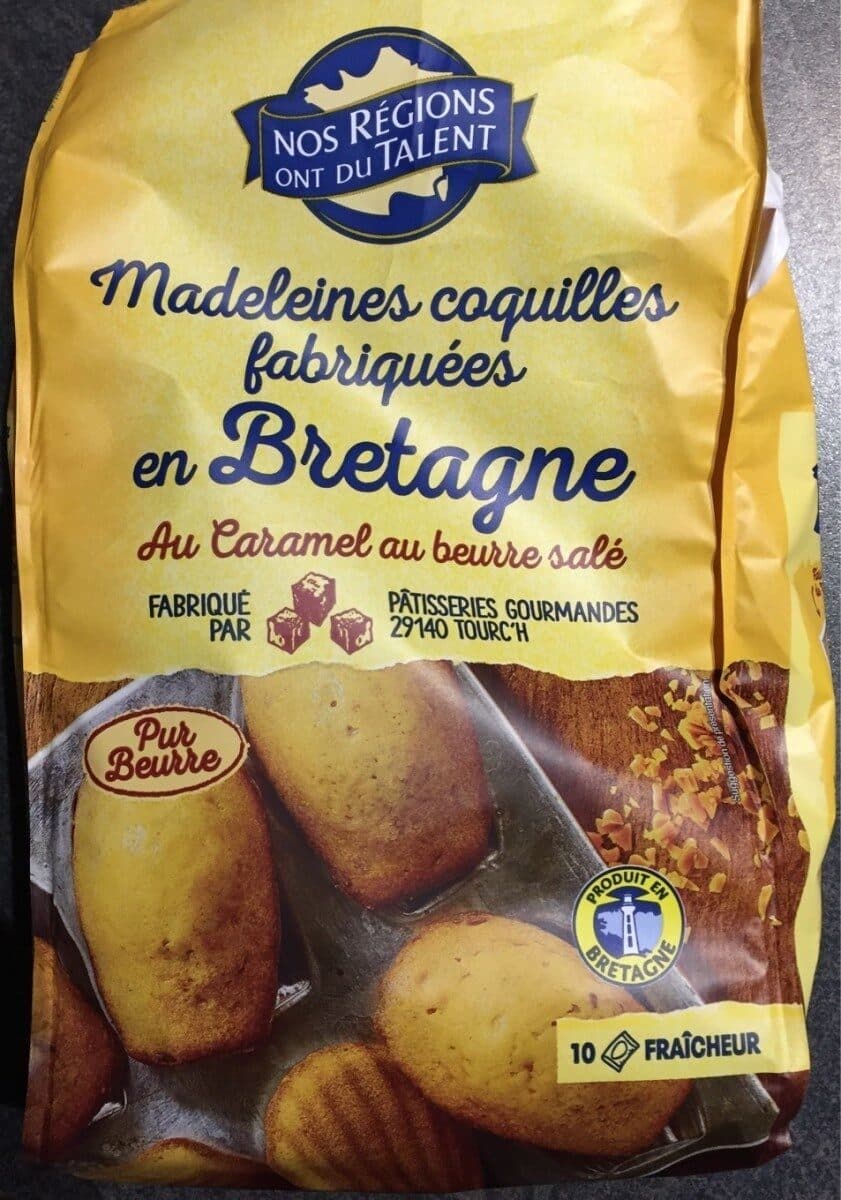 Leclerc Madeleines coquilles au caramel packshot