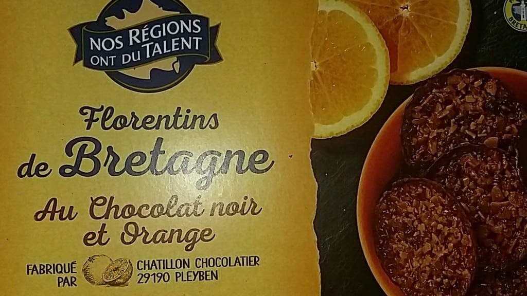 Chatillon Chocolatier Florentins de Bretagne au chocolat et orange packshot