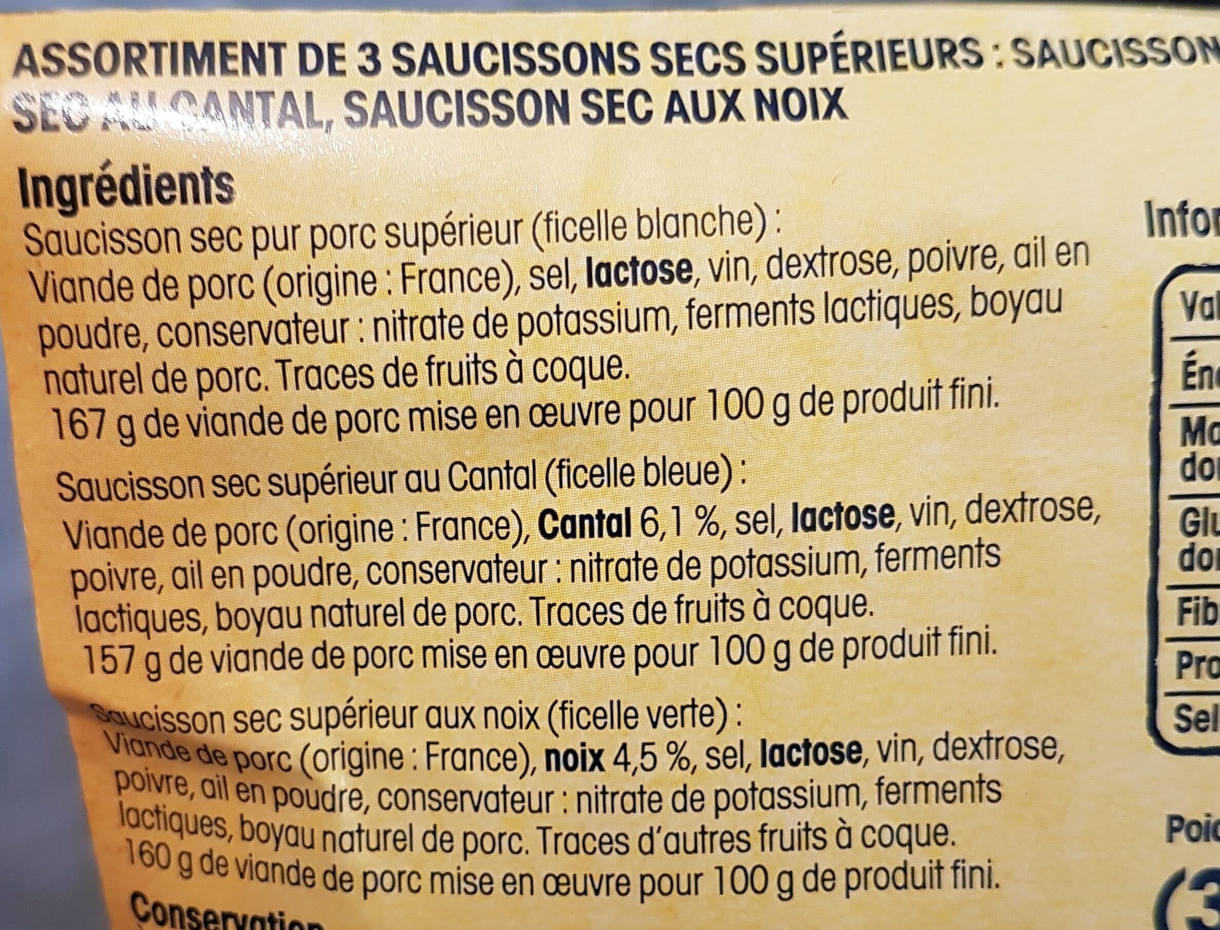 Leclerc Trio de saucissons des Cévennes packshot