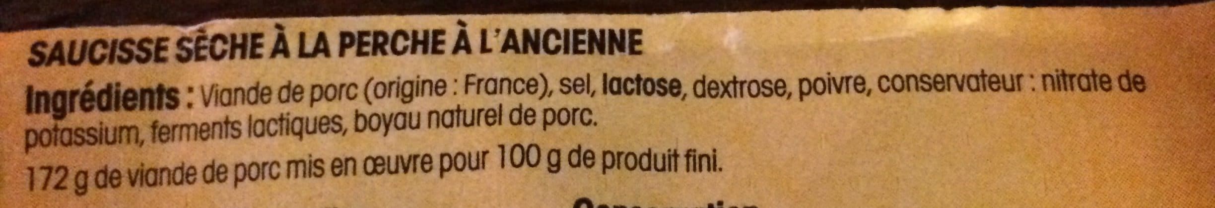 Leclerc Saucisses sèche à la perche de l'Aveyron packshot