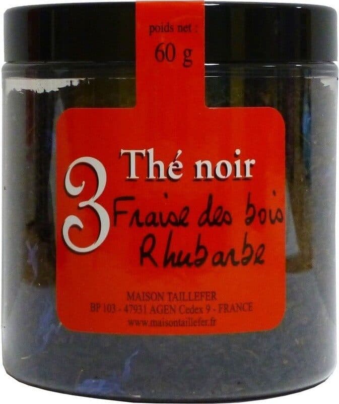 Maison Taillefer Thé Noir, Fraise Des Bois, Rhubarbe 60G packshot