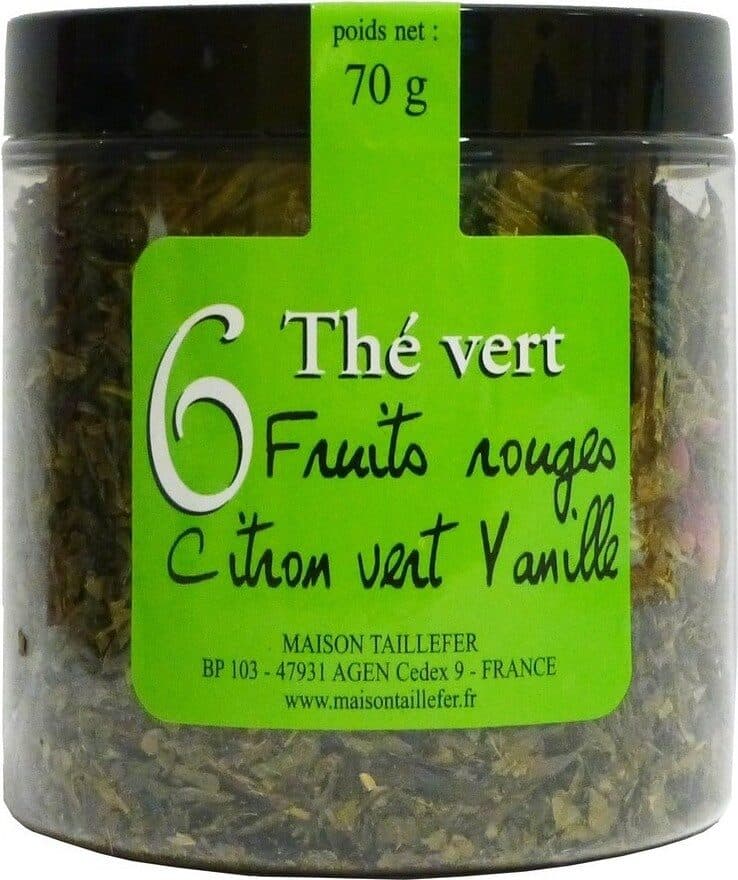 Maison Taillefer Thé Vert, Fruits Rouges, Citron Vert Vanille packshot