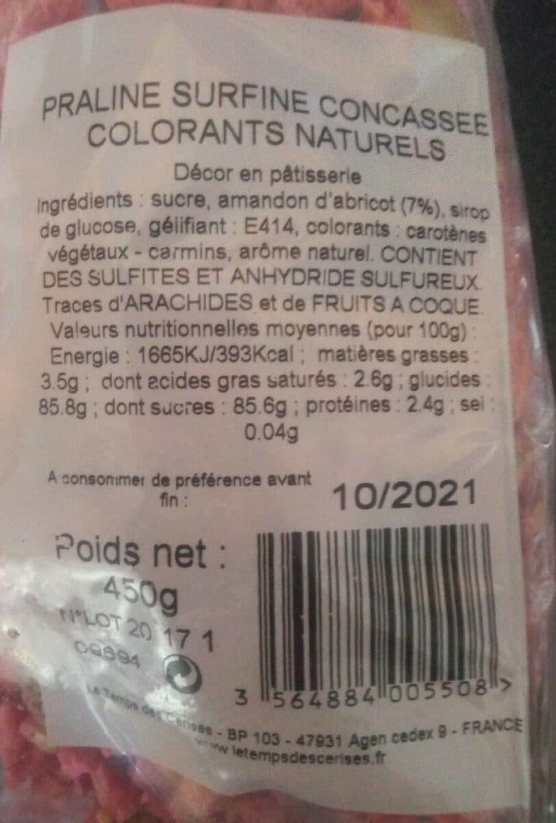 Le temps des cerises Praliné surfine concassée colorants naturels packshot