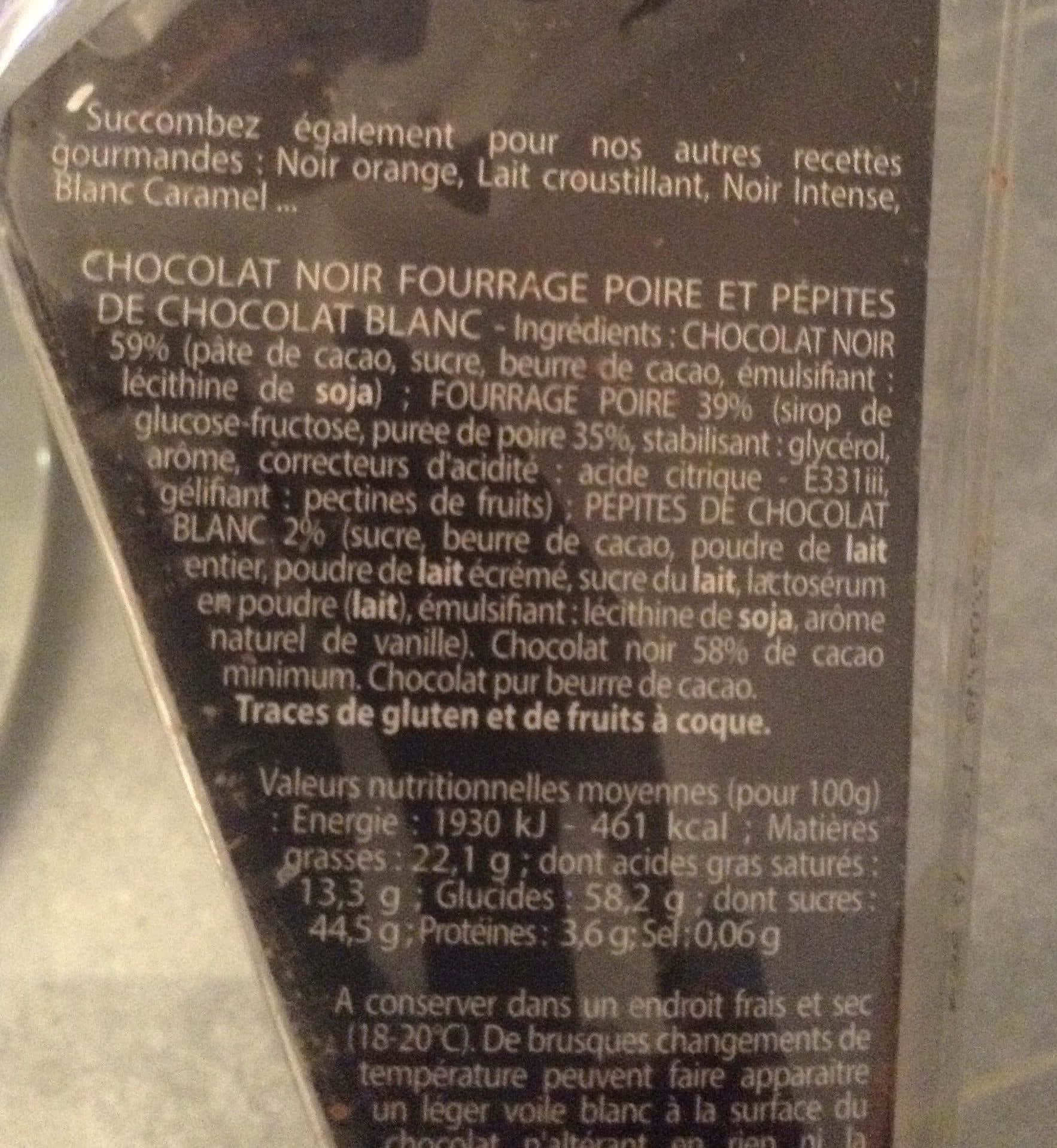 Maison Taillefer Chocolat noir cœur poire packshot