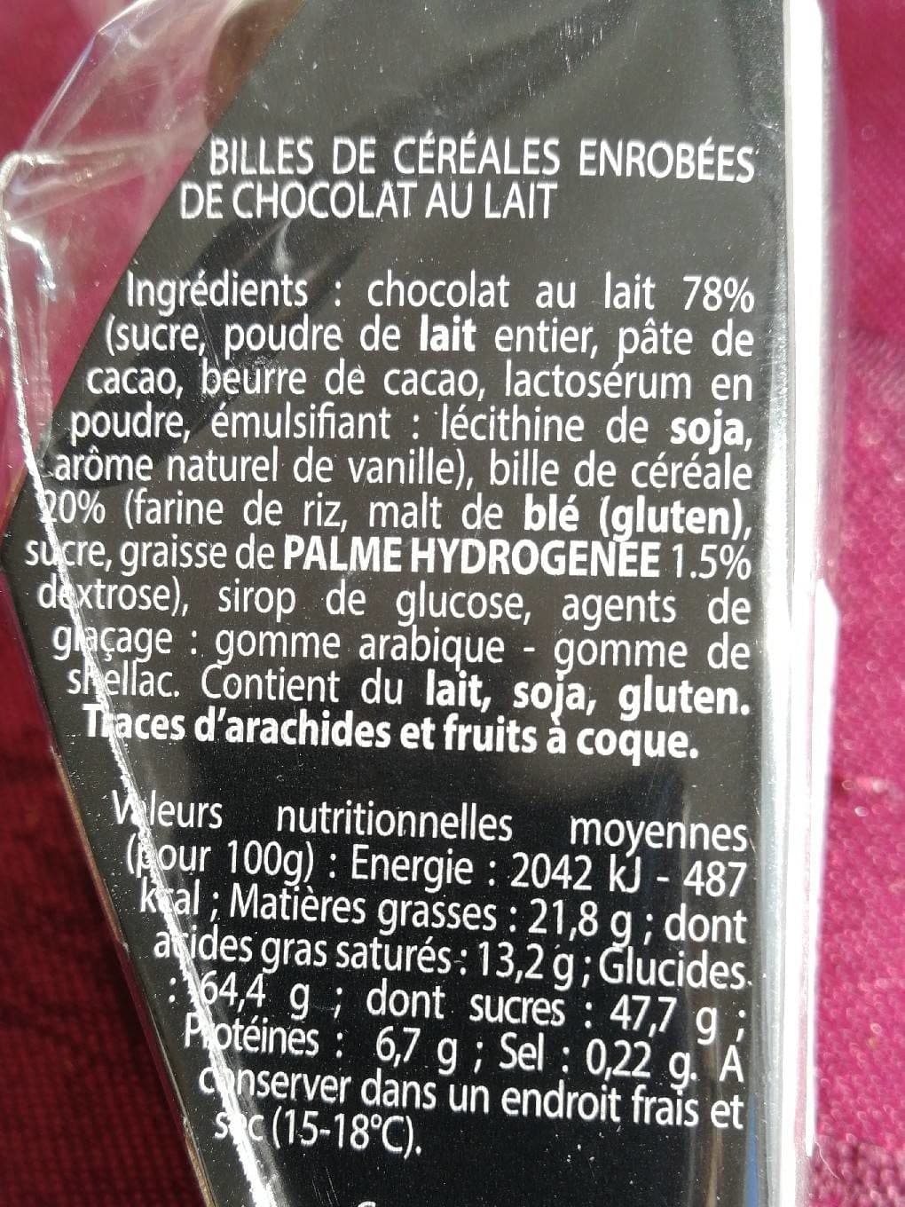 Maison TAILLEFER Billes céréales chocolat lait packshot