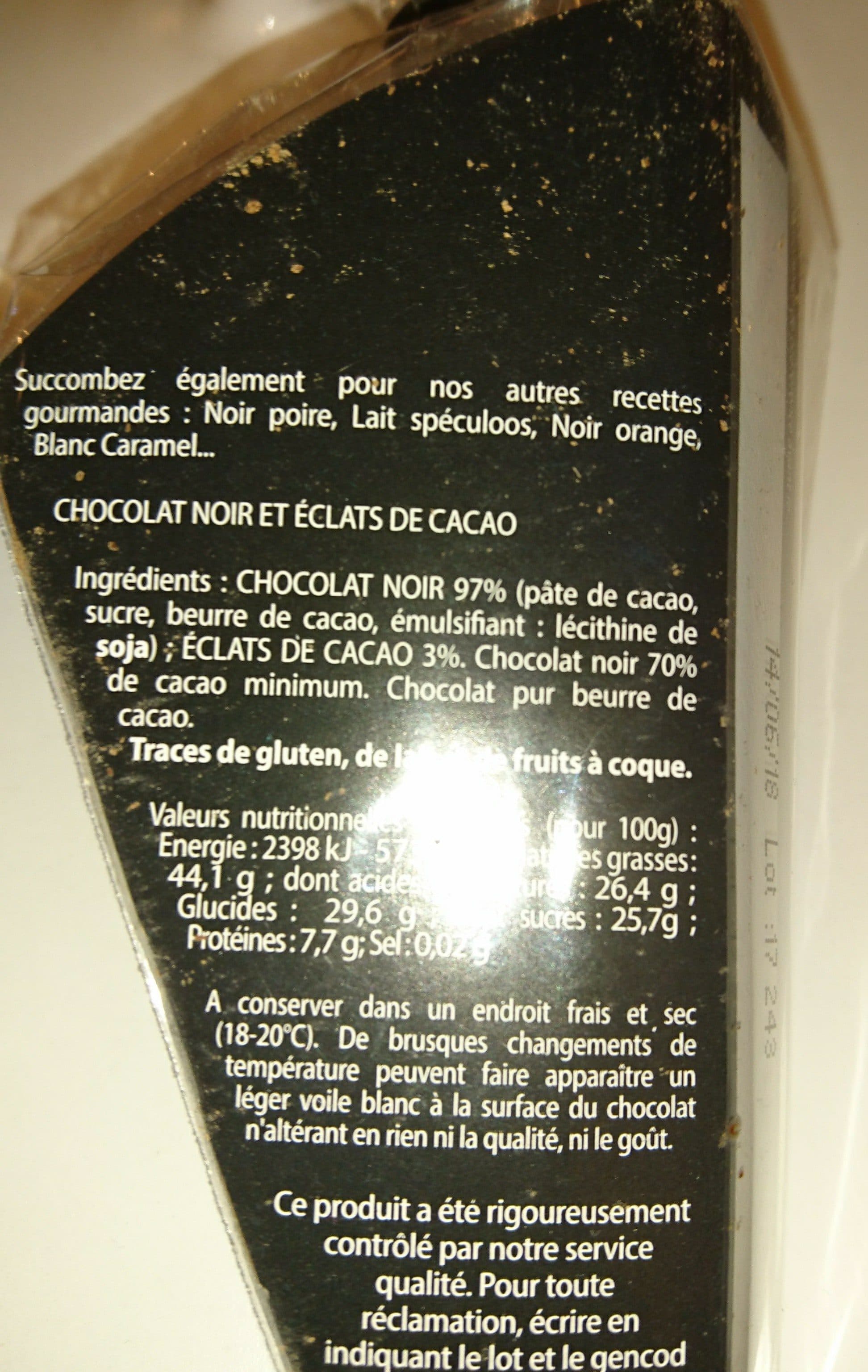 Maison taillefer Chocolat Noir Intense Cornet 110G packshot