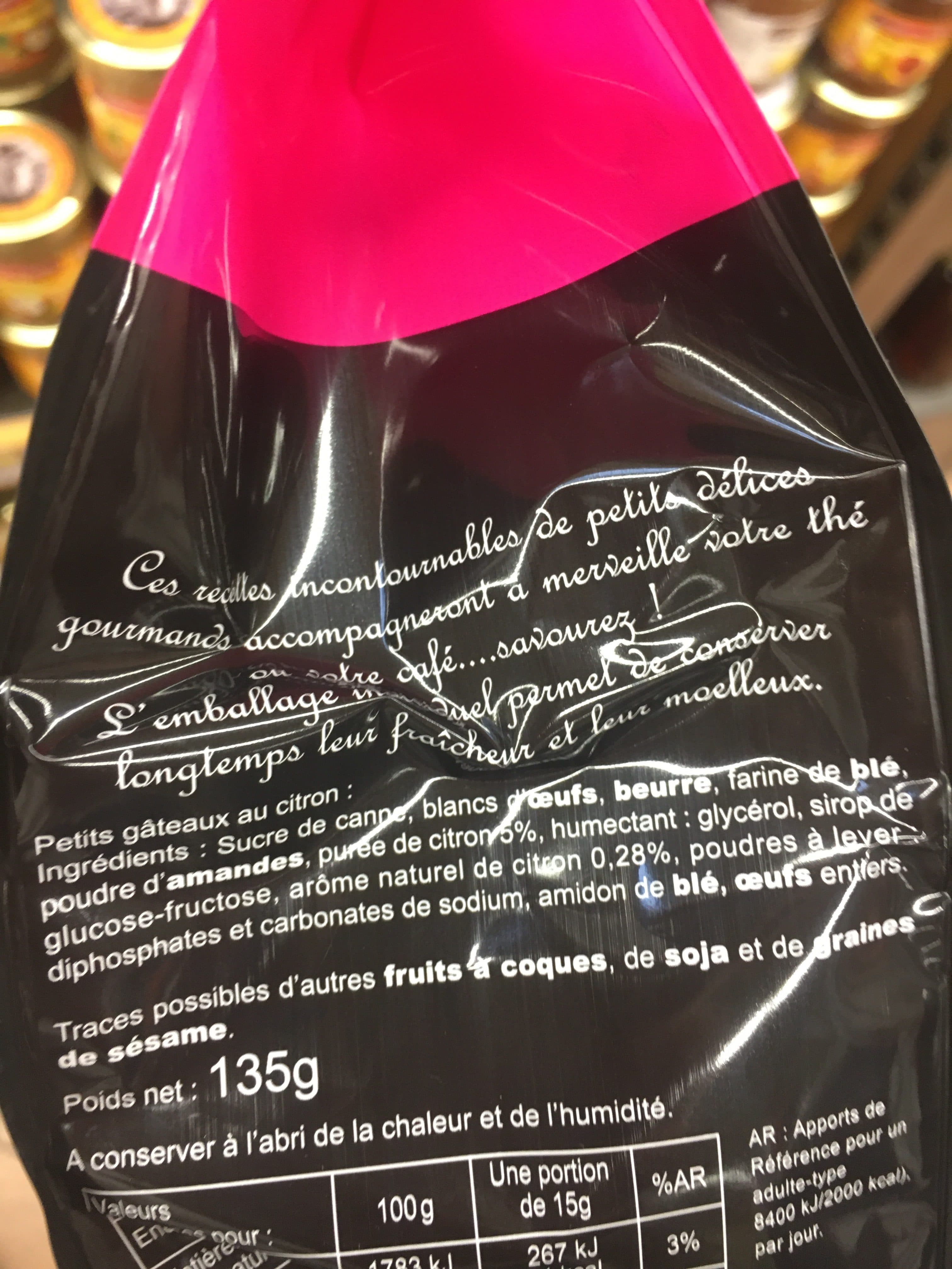 Maison Taillefer Mignardise Citron Sachet De 9 - 135G packshot