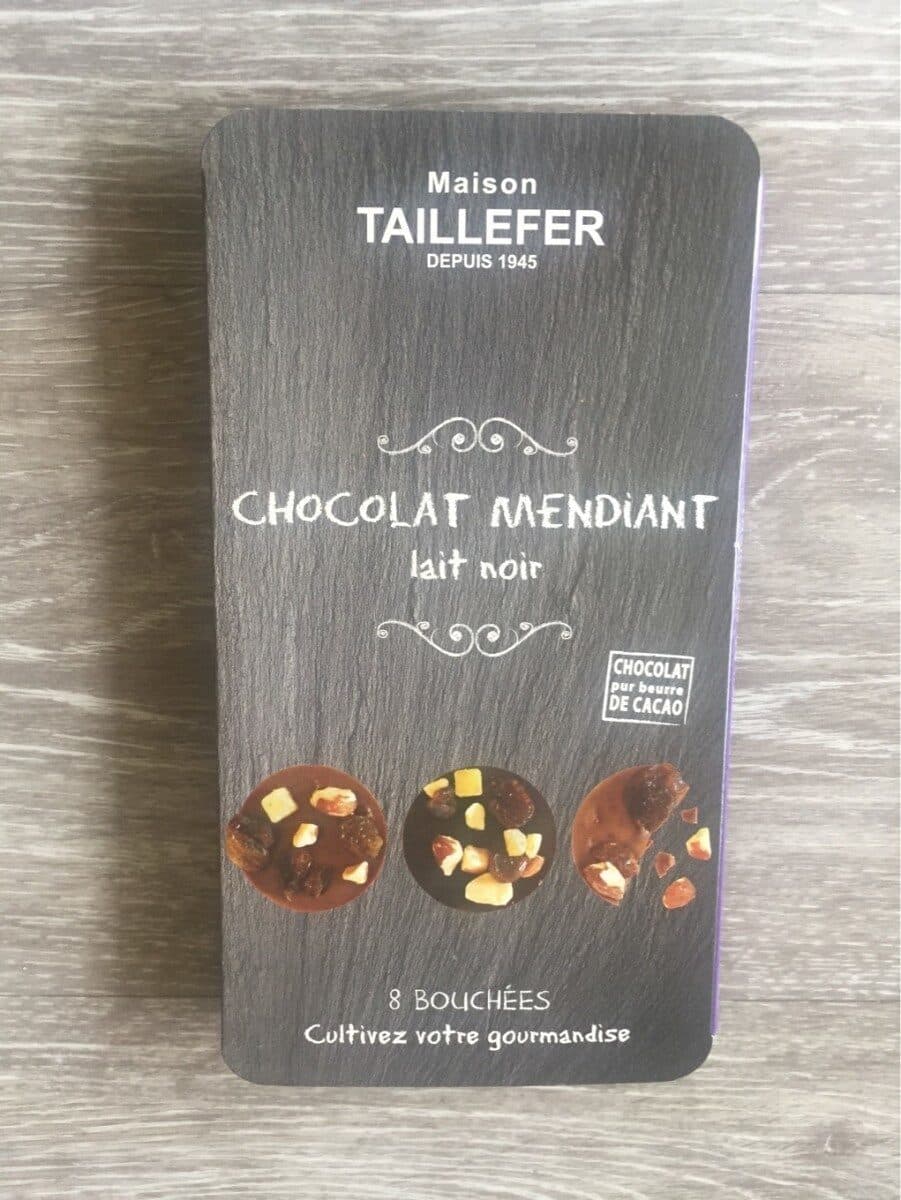 Maison Taillefer Chocolat mendiant lait noir packshot