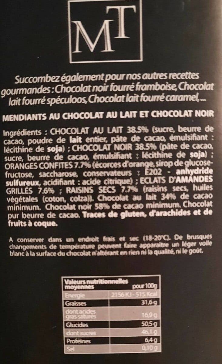 Maison Taillefer Chocolat mendiant lait noir packshot