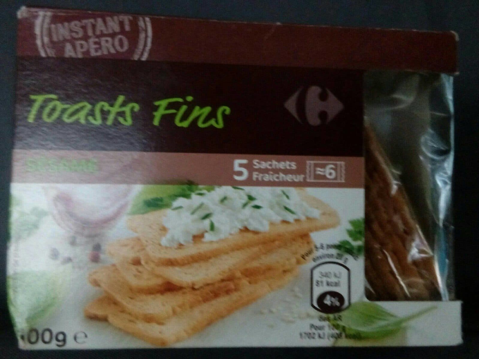 Open Food Facts Toasts fin (sésame) packshot