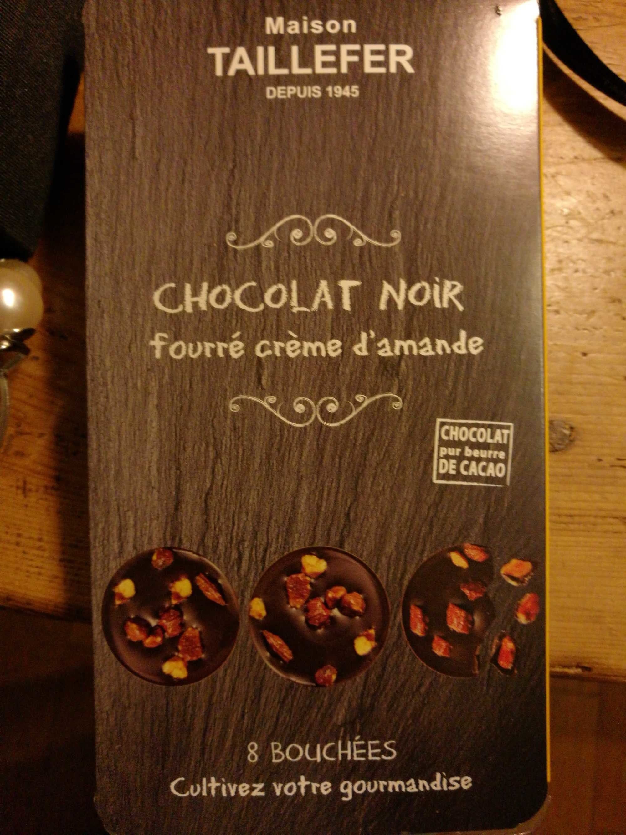 Maison Taillefer 8 Bouchées de Chocolat Noir Fourré Crème d'Amande packshot