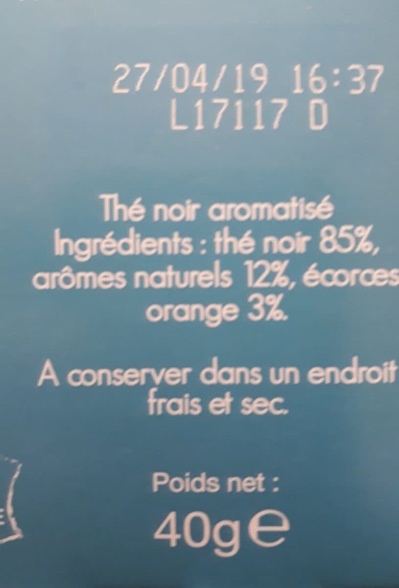 Open Food Facts Thé noir earl grey packshot