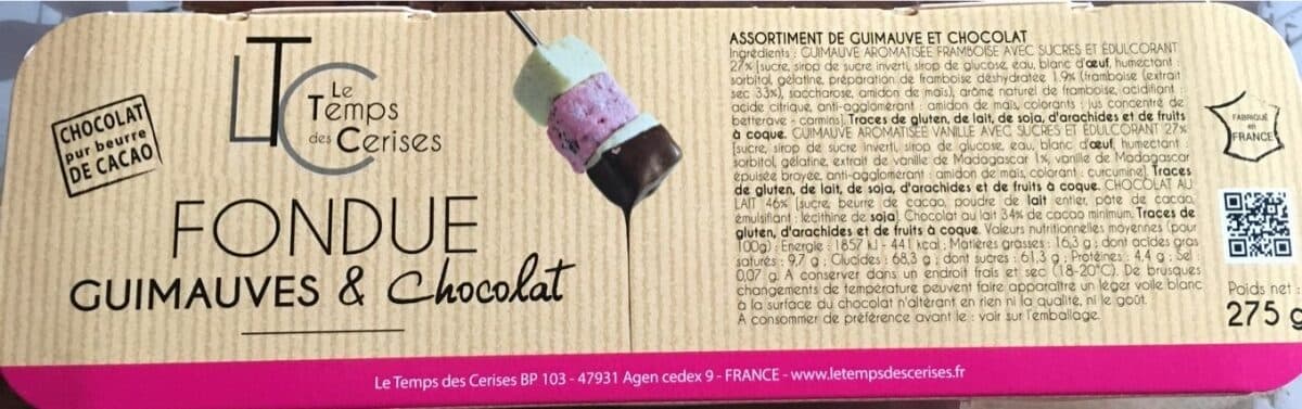 Le temps des cerises Fondue guimauves & chocoloat packshot