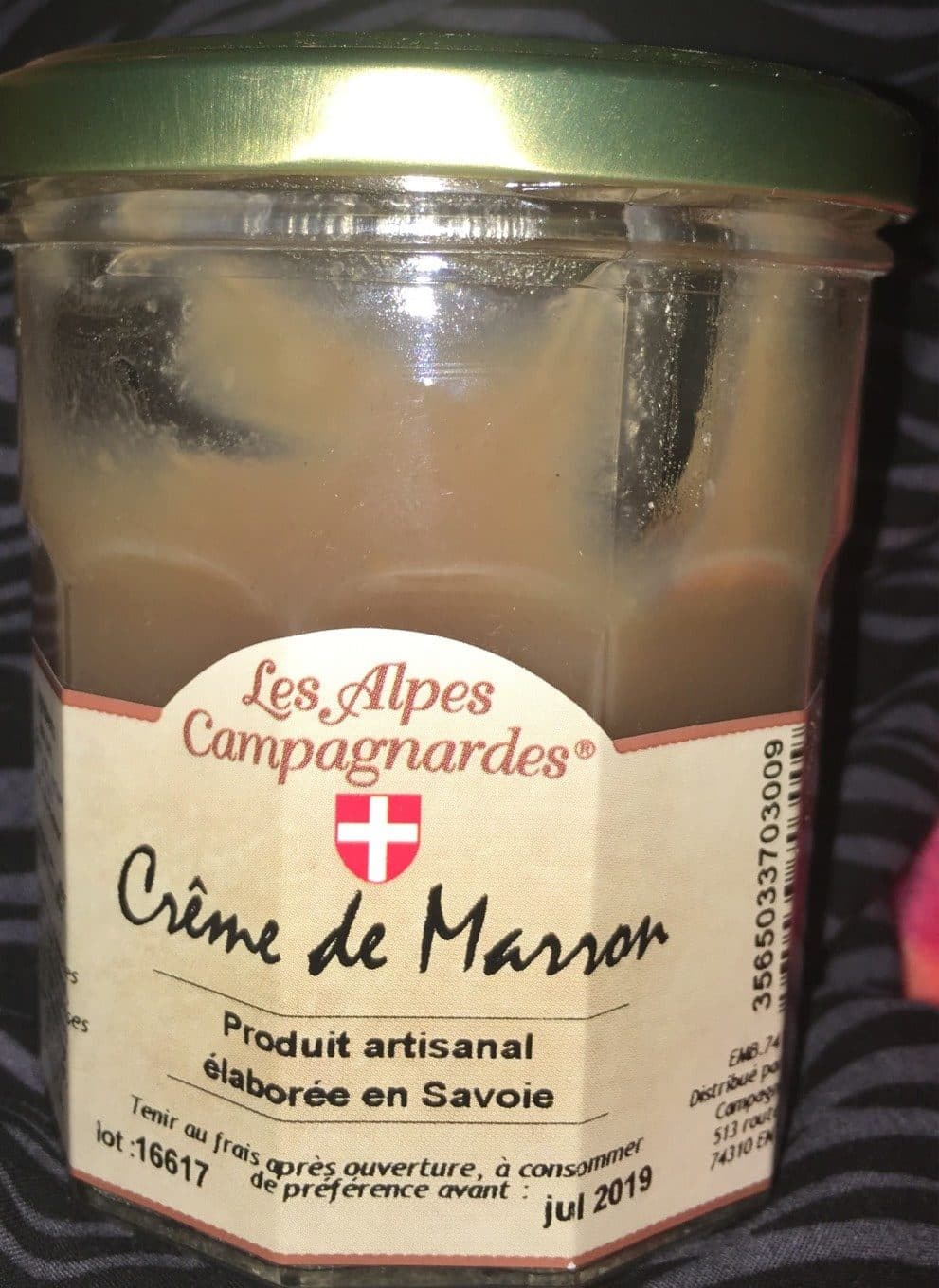Les Alpes Campagnardes Creme de marron packshot