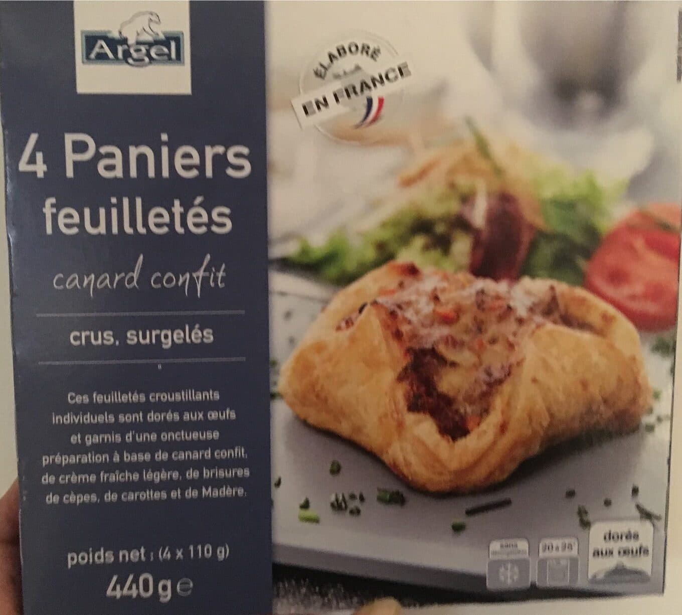 Argel Paniers feuilletes canard confit packshot