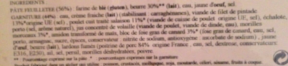 Argel Feuilleté a la pintade sauce aux morilles et blic de foie gras packshot