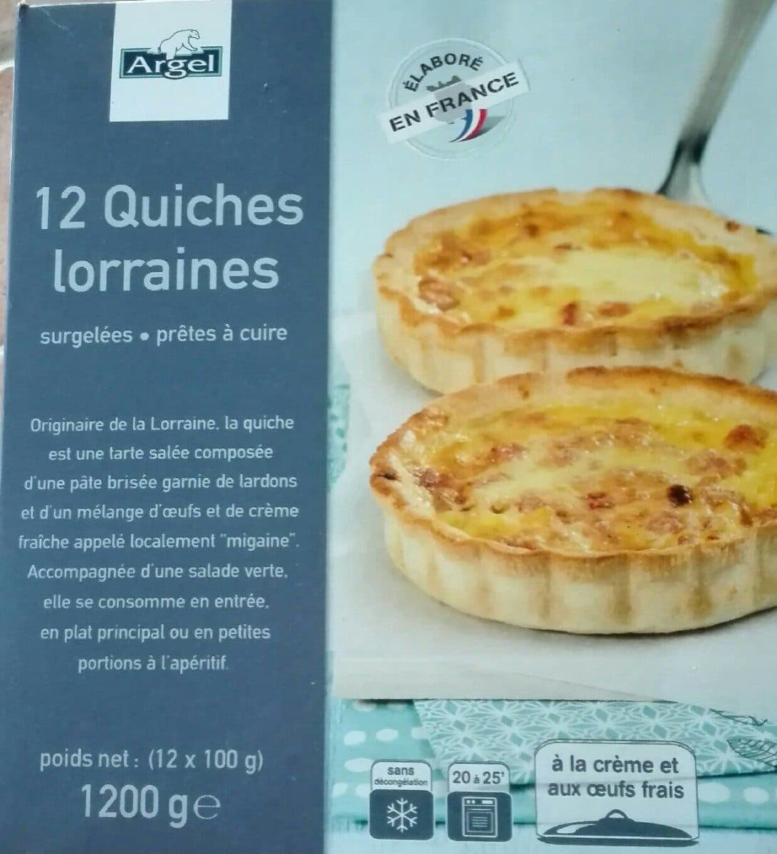 Argel 12 Quiches Lorraines packshot